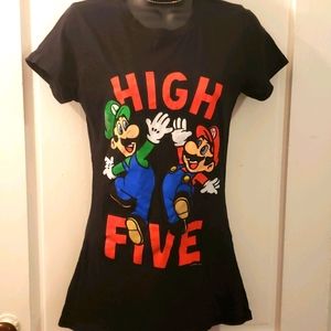 Mario high five baby tee size S
